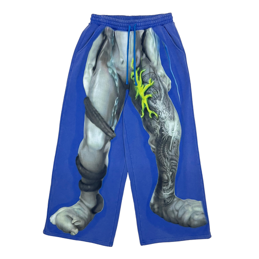 "PUNK REDEMPTION" Stone Wash Sweat Pants