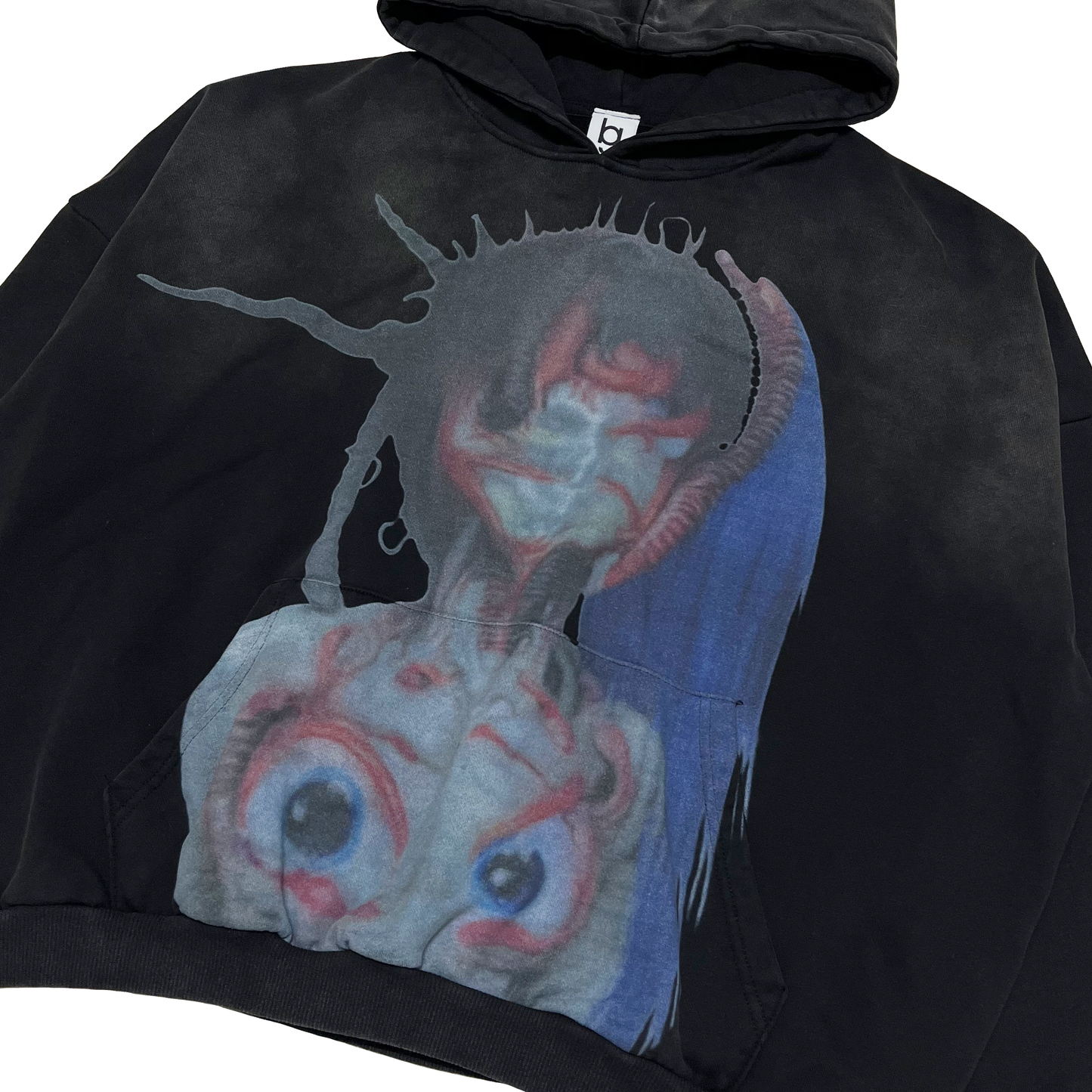 "PUNK REDEMPTION" Stone Wash Hoodie