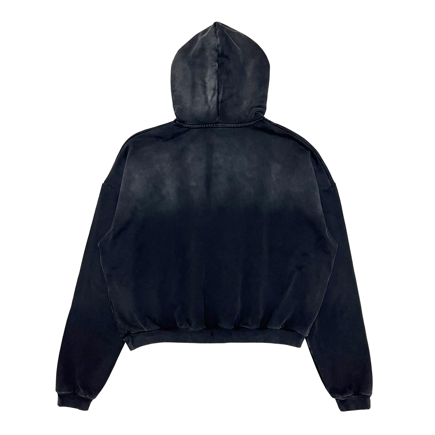 "GREEN MAN" Stone Wash Zip Hoodie