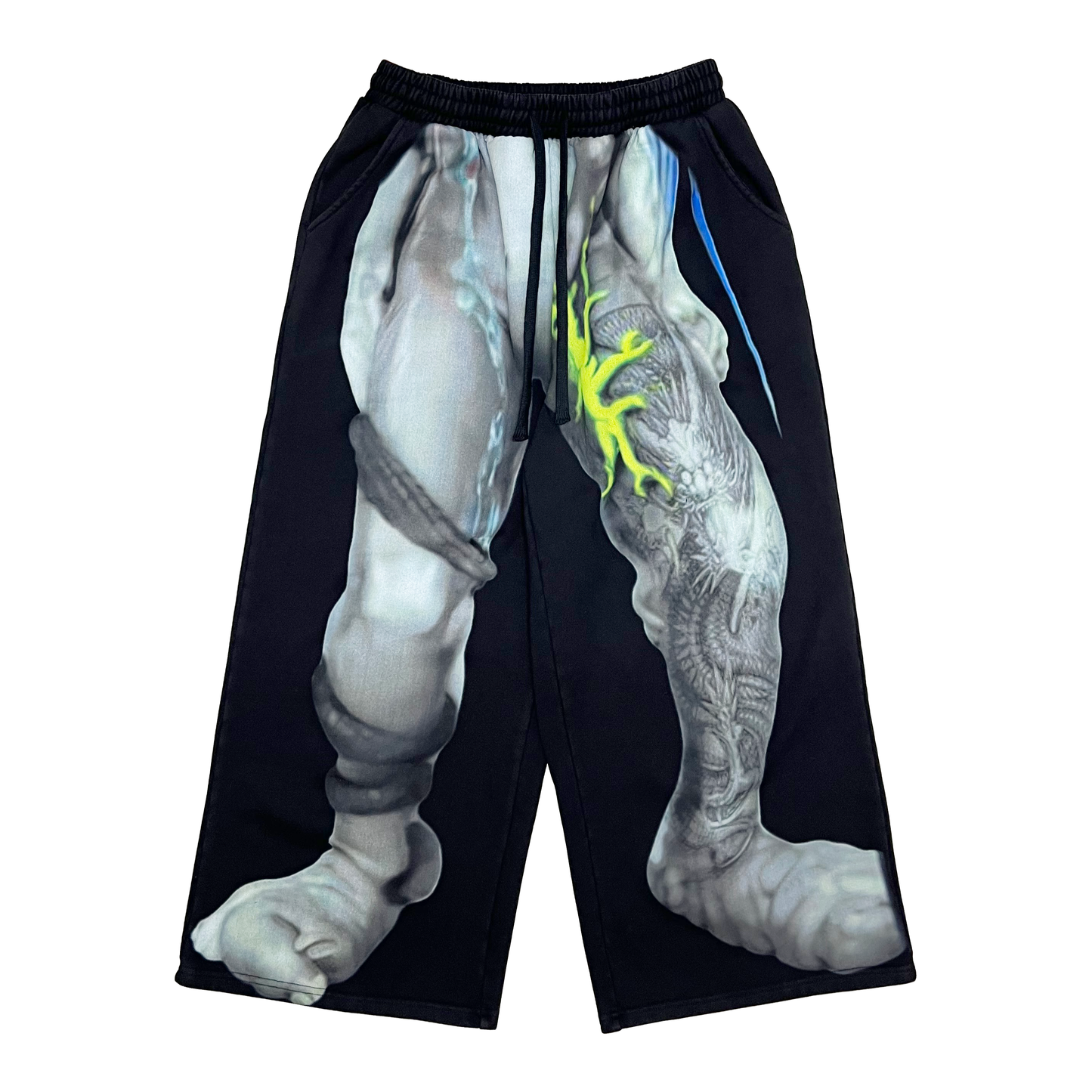 "PUNK REDEMPTION" Stone Wash Sweat Pants