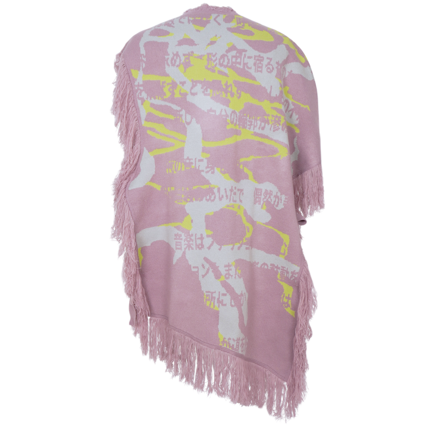 "Guide" Asymmetry Knit Poncho