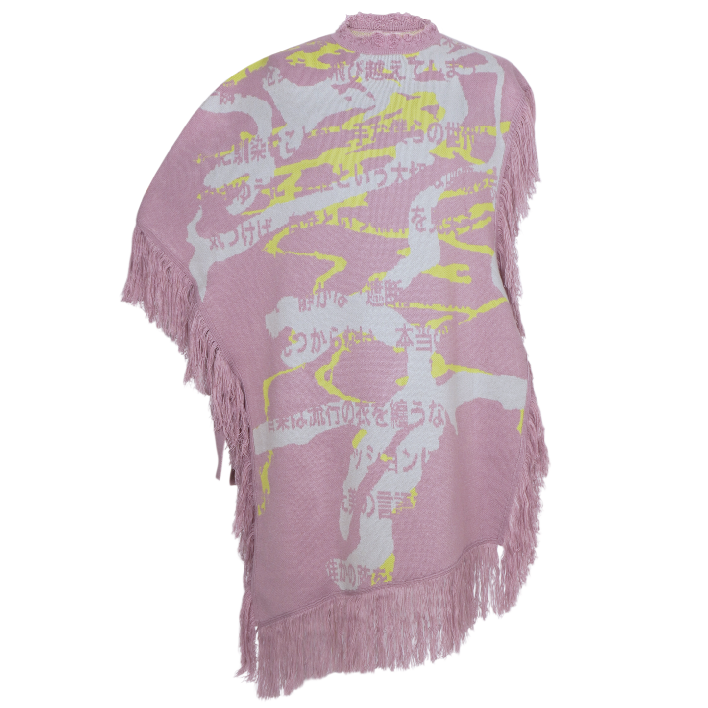 "Guide" Asymmetry Knit Poncho