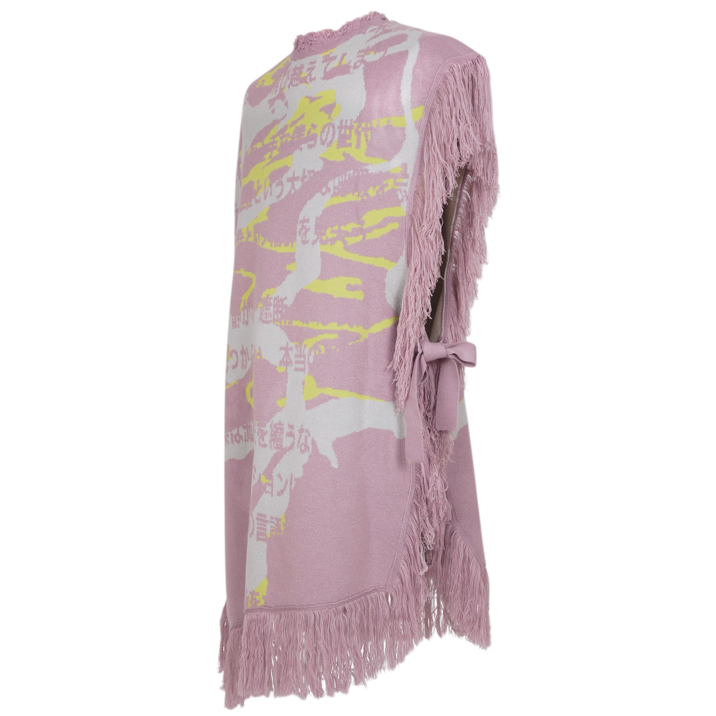 "Guide" Asymmetry Knit Poncho
