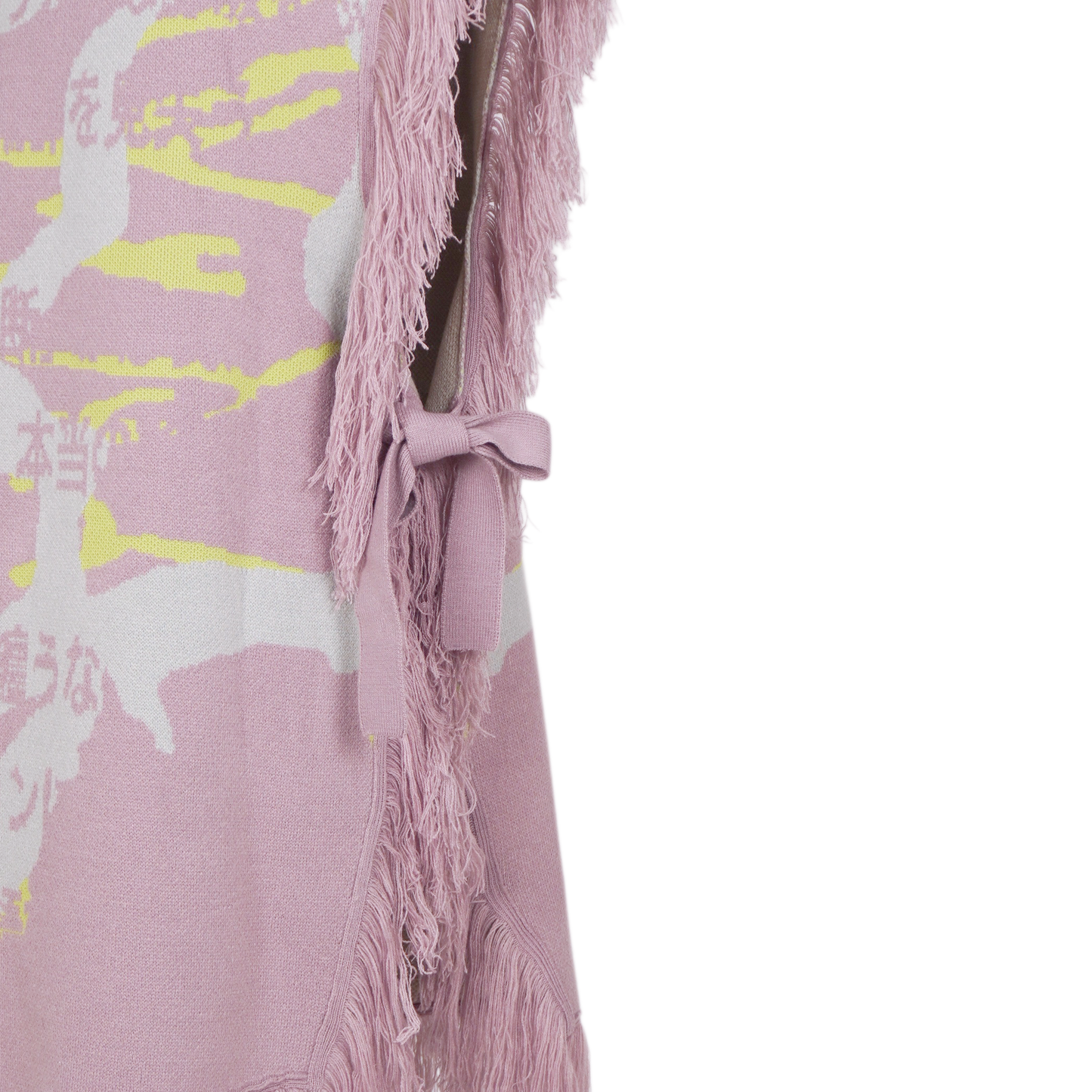 "Guide" Asymmetry Knit Poncho