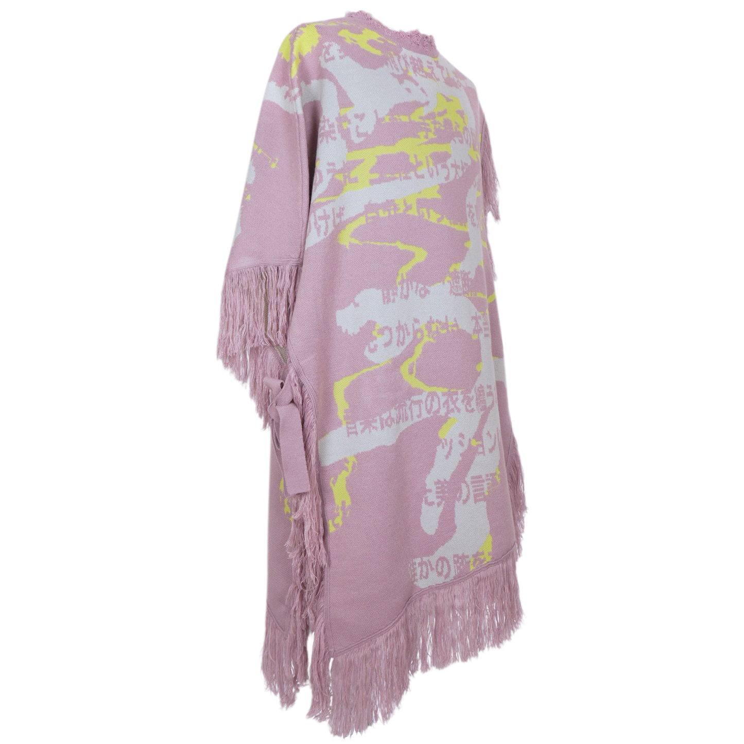 "Guide" Asymmetry Knit Poncho